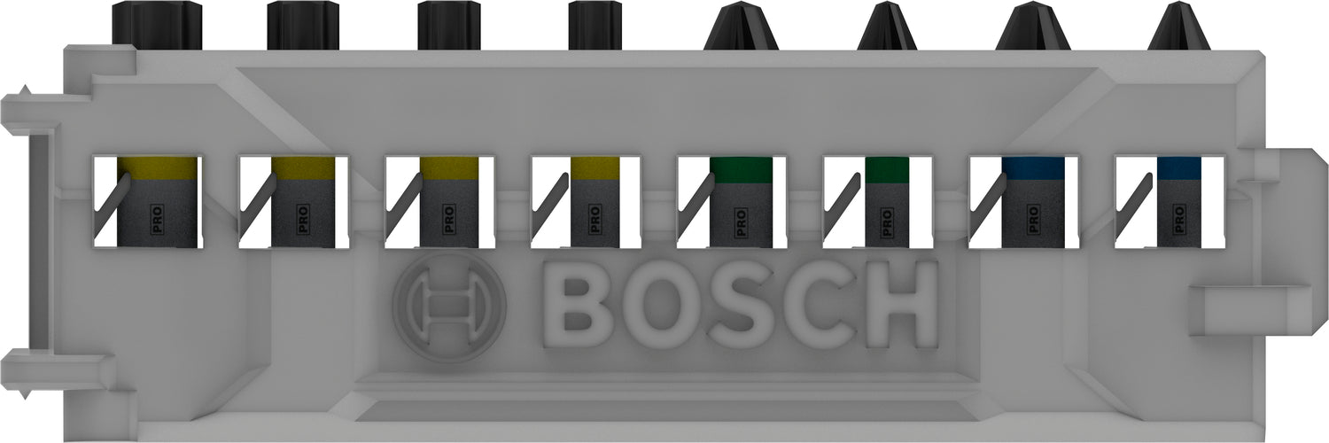 Bosch PRO Impact Schrauberbit Set (8-tlg: PH1, PH2, PZ1, PZ2, T15, T20, T25, T30 - Länge: 25 mm - ideal für Schlagschrauber)