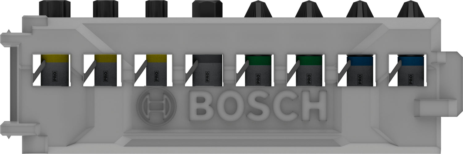 Bosch PRO Impact Bit Set (8-tlg.: 2x PH2, 2x PZ2, H5, T20, T25, T30 - Länge: 25 mm - ideal für Schlagschrauber)