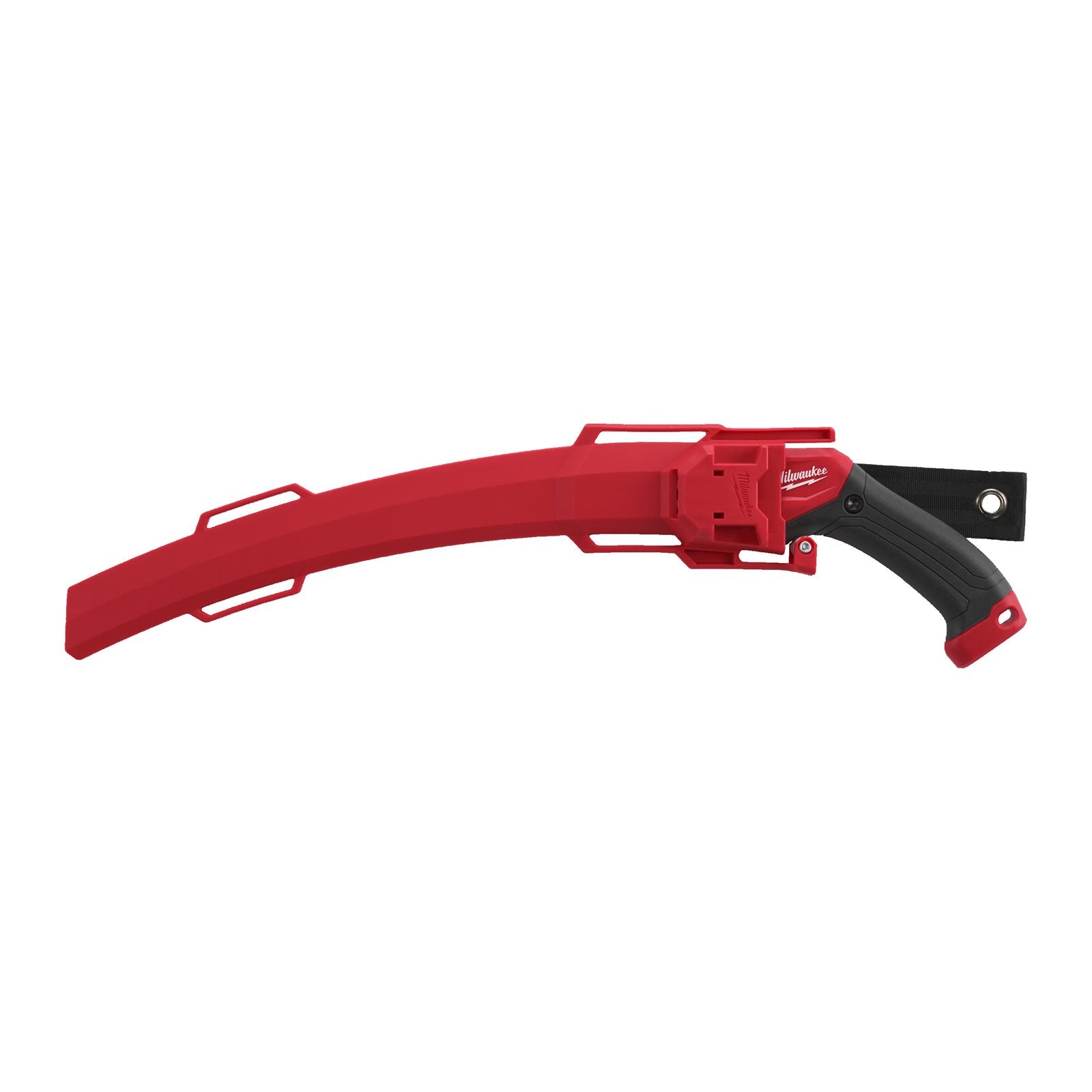 Milwaukee Handsäge gebogen (Max. Schnitt-Ø: 200 mm, Messerlänge: 350 mm, Sägeblatt mit japanischem Zugschnitt-Zahnprofil, inkl. Holster)