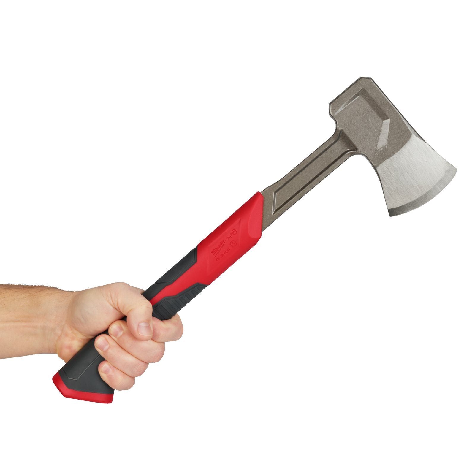 Milwaukee Spaltaxt 40 cm (Präzisionsgeschliffene Klinge, Geschmiedete Klinge, Softgrip-Auflage, Verriegelbarer Klingenschutz)