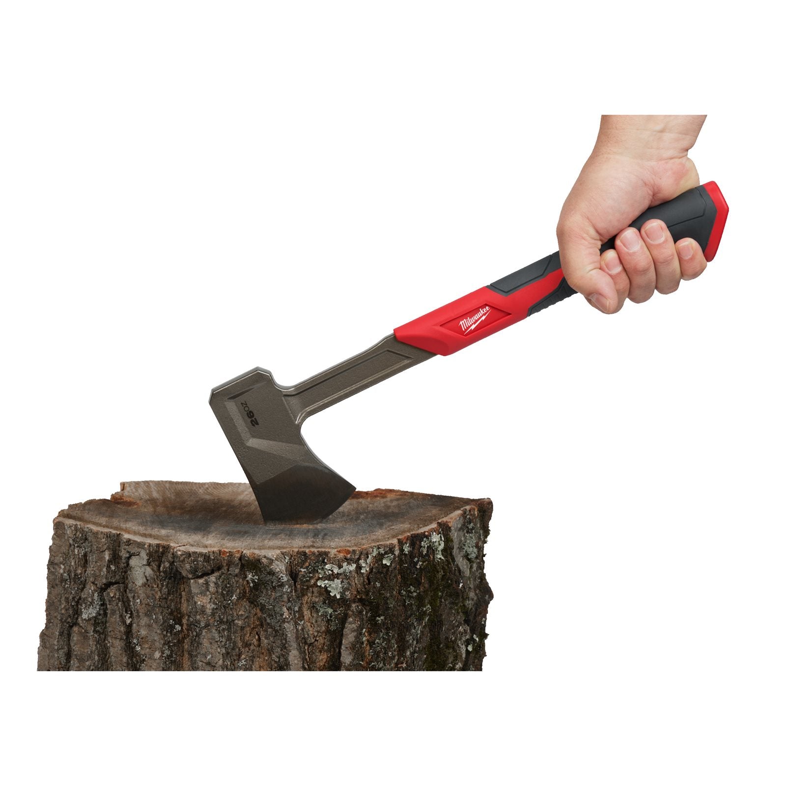 Milwaukee Spaltaxt 40 cm (Präzisionsgeschliffene Klinge, Geschmiedete Klinge, Softgrip-Auflage, Verriegelbarer Klingenschutz)