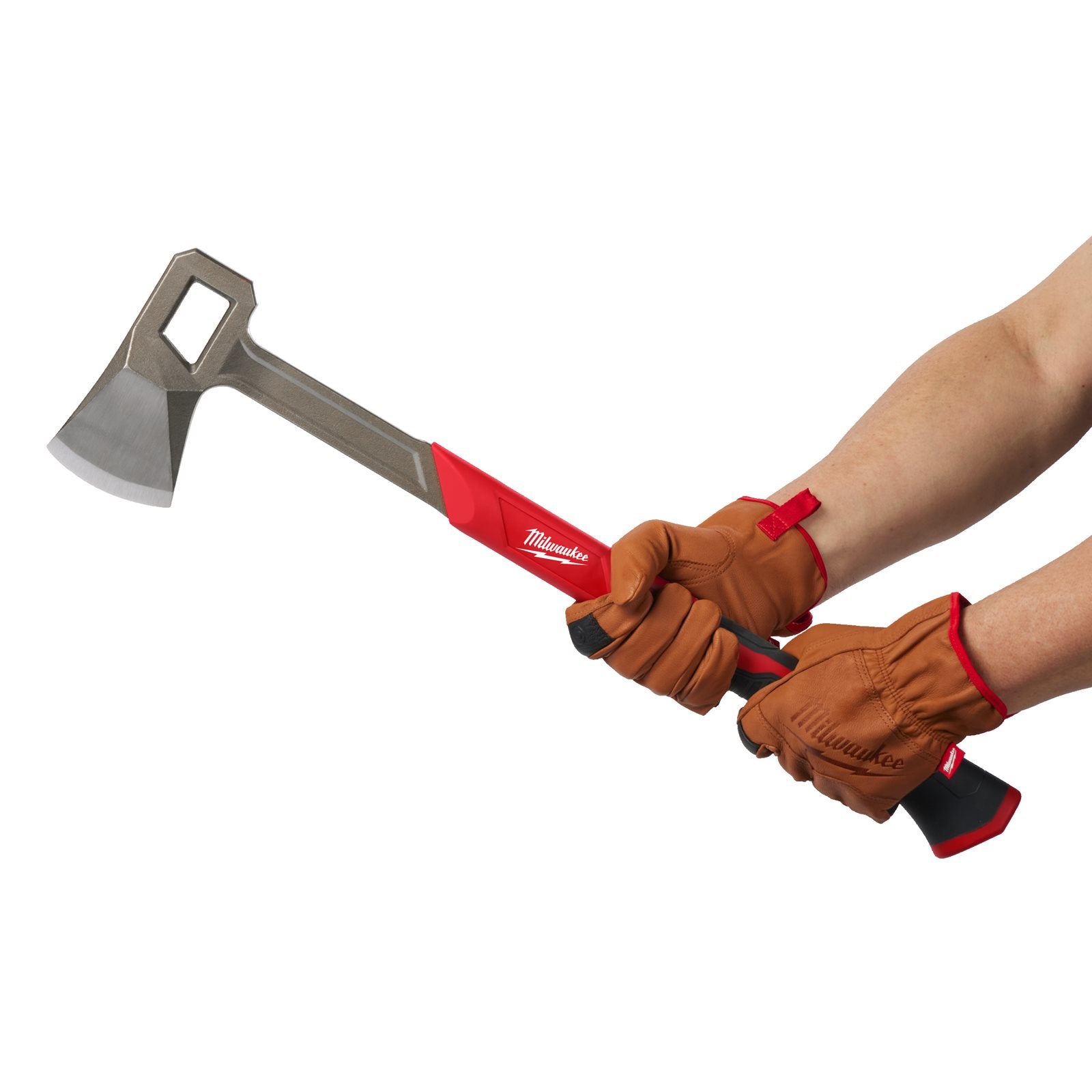 Milwaukee Spaltaxt 66 cm (Präzisionsgeschliffene Klinge, Geschmiedete Klinge, Softgrip-Auflage, Verriegelbarer Klingenschutz)