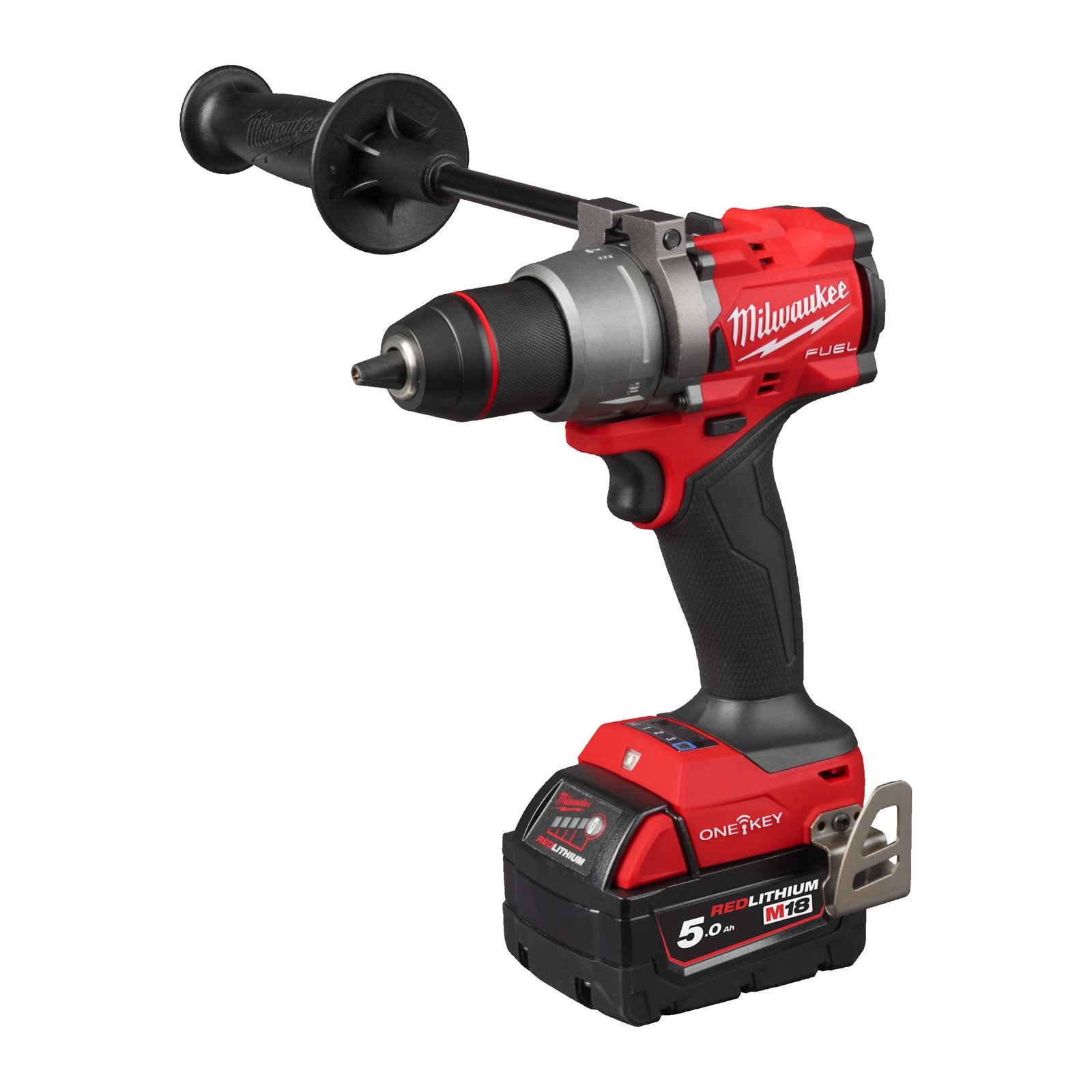 Milwaukee Akku-Schlagbohrschrauber M18 ONEPD3-502X (Drehmoment: 158 Nm, Bohrfutter: 13 mm, ONE-KEY, mit 2 x 5,0 Ah Akku in HD Box)