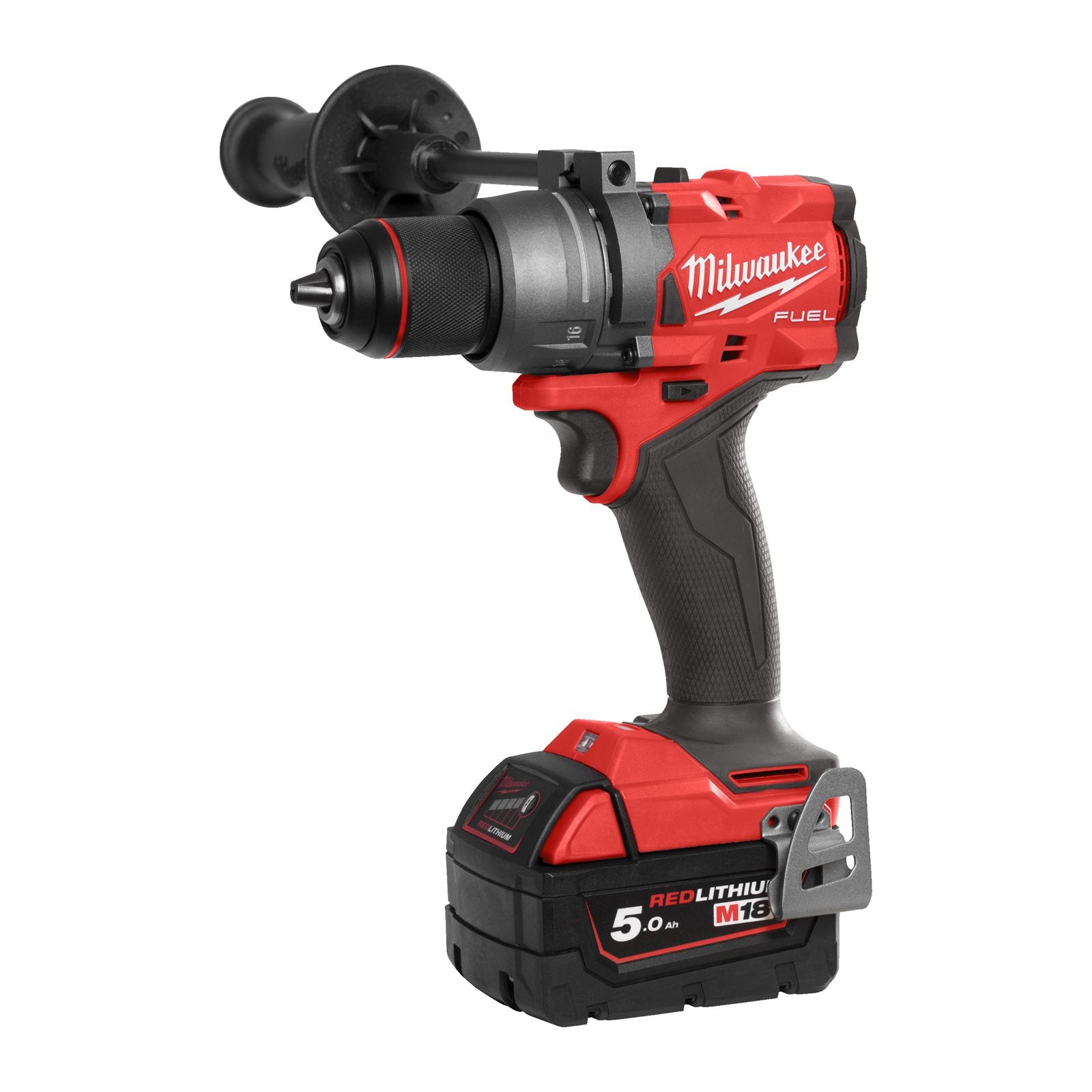 Milwaukee Akku-Bohrschrauber M18 FDD3-502X (Drehmoment: 158 Nm, Bohrfutter: 13 mm, mit 2 x 5,0 Ah Akku in HD Box)