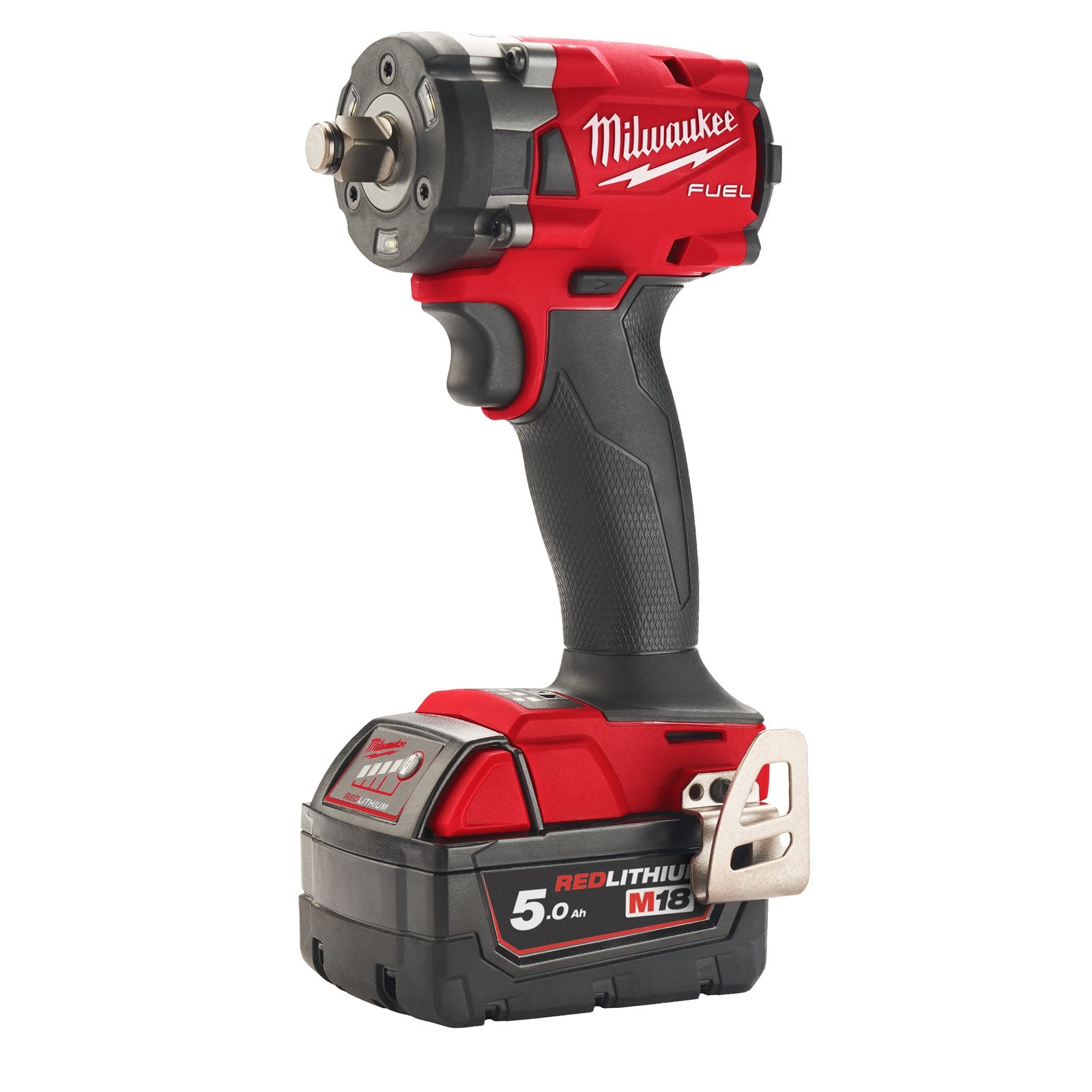 Milwaukee Akku-Schlagschrauber M18 FIW2F12-502X (1/2" Vierkant, Drehmoment: 339 Nm, mit 2 x 5,0 Ah Akku in HD Box)