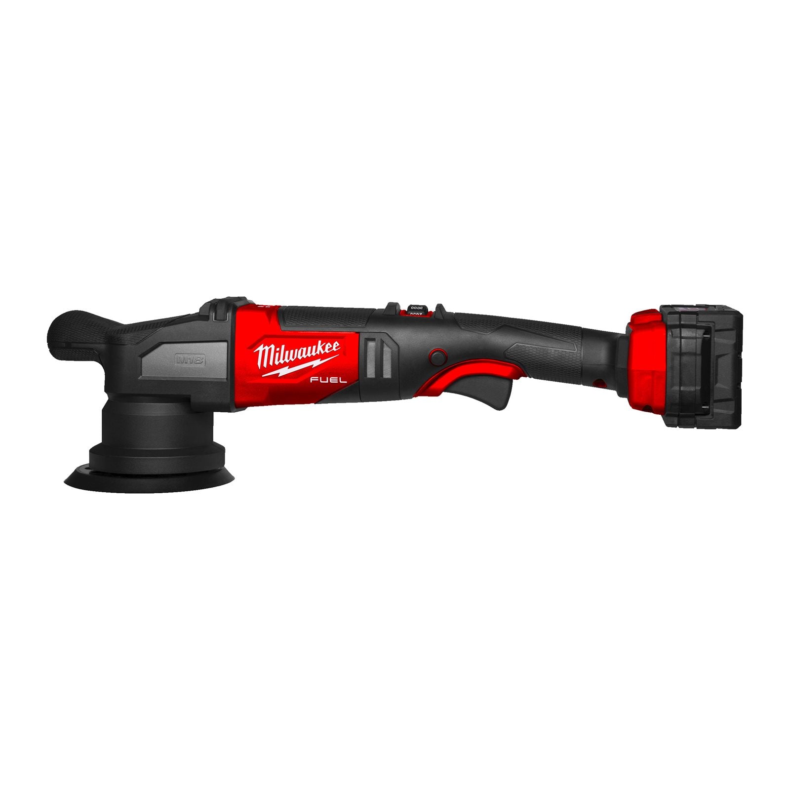 Milwaukee Akku-Exzenter-Polierer M18 FROP15-502X (Scheiben-Ø: 125 mm, Schwingkreis: 15 mm, Drehzahl: 2.650 - 5.100 U/min, mit 2 x 5,0 Ah Akku in HD Box)