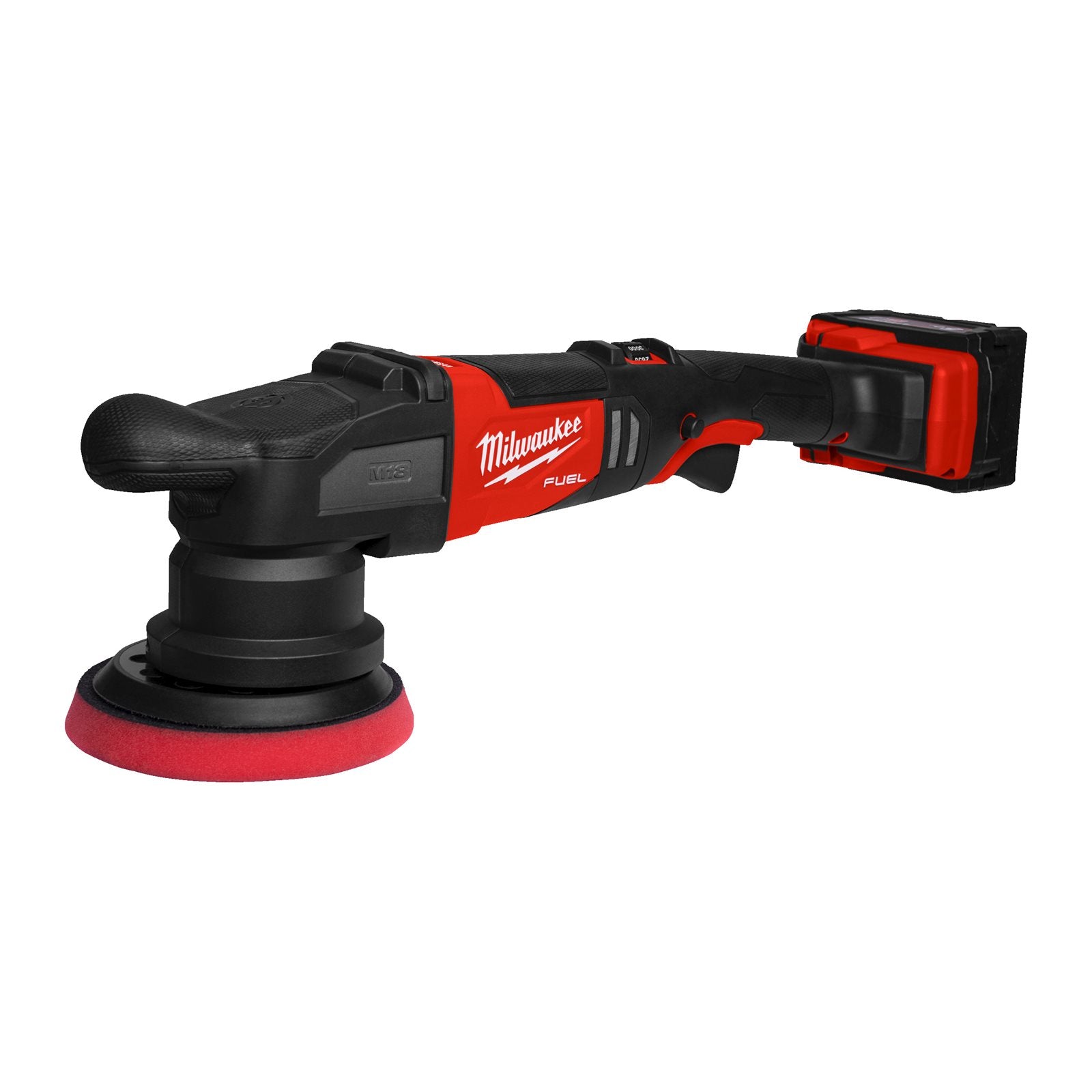 Milwaukee Akku-Exzenter-Polierer M18 FROP15-502X (Scheiben-Ø: 125 mm, Schwingkreis: 15 mm, Drehzahl: 2.650 - 5.100 U/min, mit 2 x 5,0 Ah Akku in HD Box)