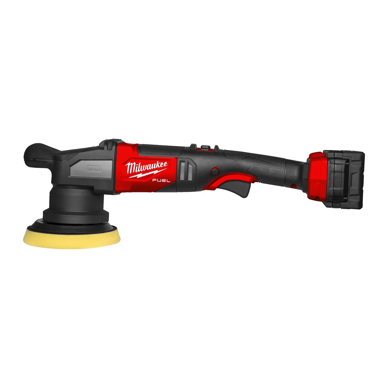 Milwaukee Akku-Exzenter-Polierer M18 FROP15-502X (Scheiben-Ø: 125 mm, Schwingkreis: 15 mm, Drehzahl: 2.650 - 5.100 U/min, mit 2 x 5,0 Ah Akku in HD Box)