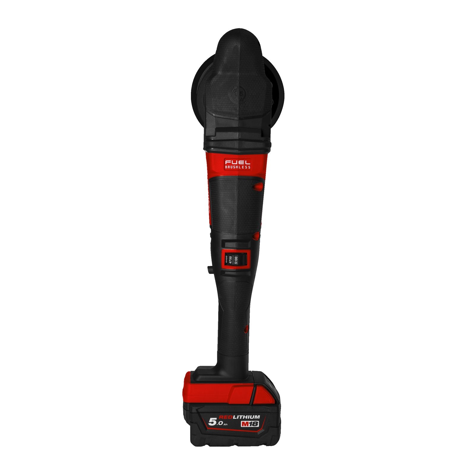 Milwaukee Akku-Exzenter-Polierer M18 FROP15-502X (Scheiben-Ø: 125 mm, Schwingkreis: 15 mm, Drehzahl: 2.650 - 5.100 U/min, mit 2 x 5,0 Ah Akku in HD Box)
