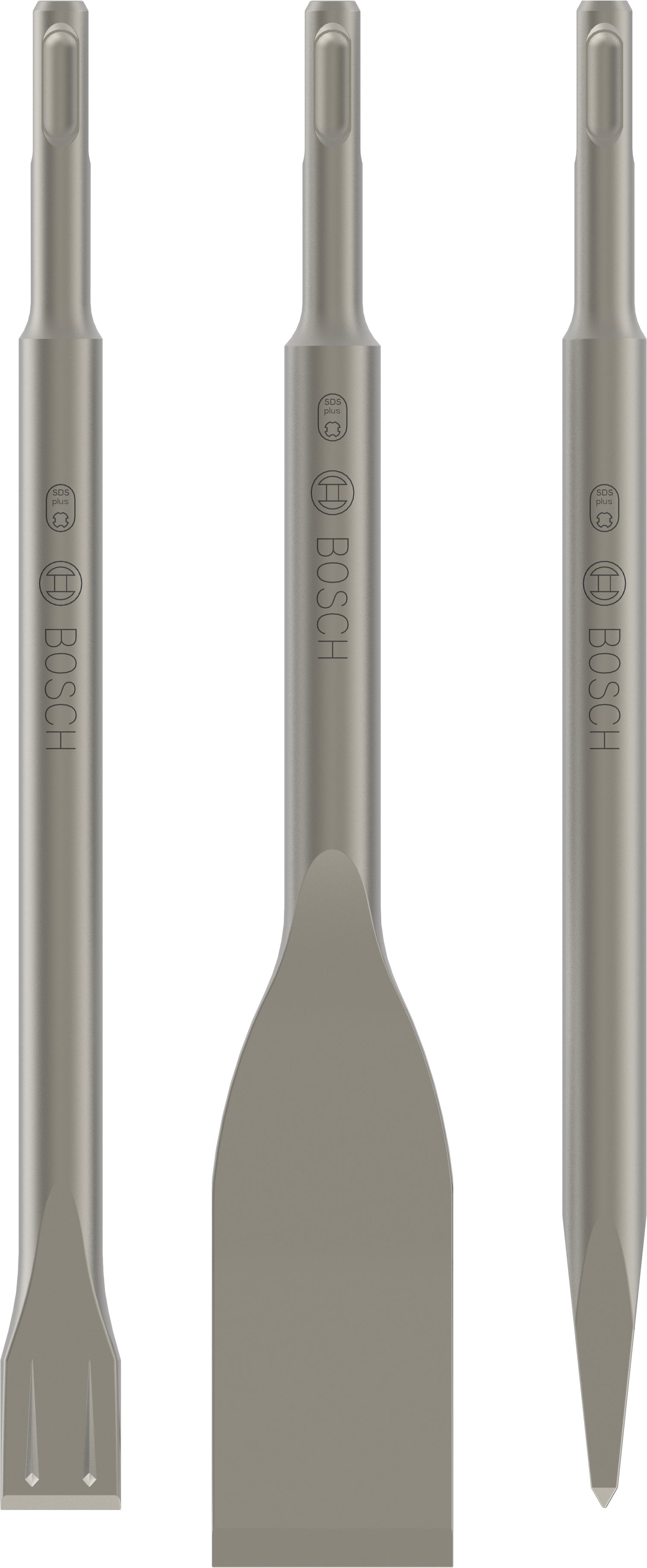 Bosch PRO SDS plus-5C Meißel-Set 3-tlg. (Spitzmeißel 250 mm, Fliesenmeißel 260 mm, Flachmeißel 250 mm)