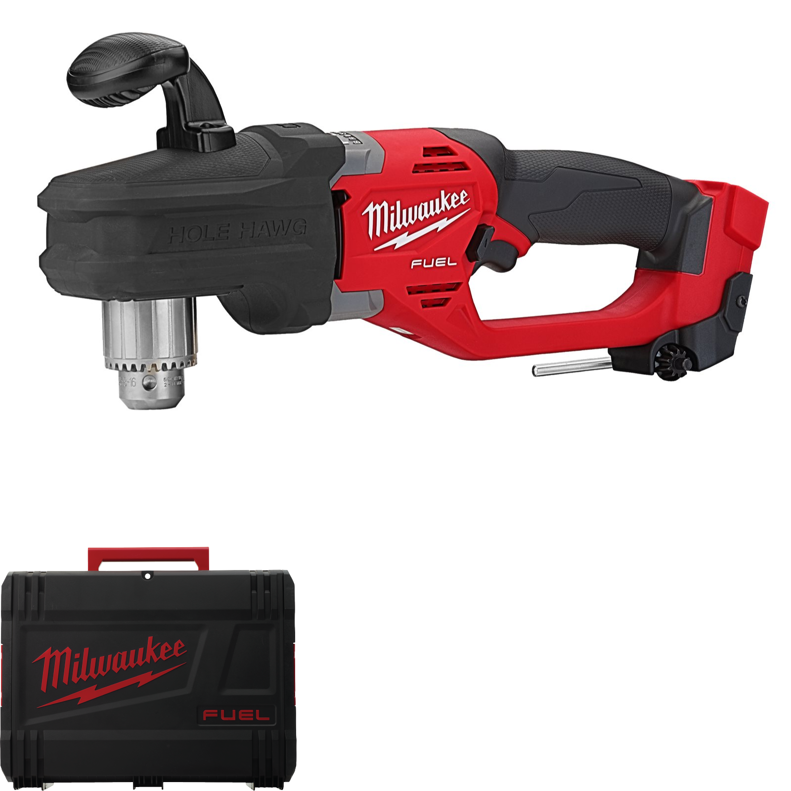 Milwaukee Akku-Winkelbohrmaschine M18 CRAD2-0X (Drehmoment: 30 Nm, Bohrfutter: 13 mm, bis 200 Löcher in 50 x 100 mm Bauholz, ohne Akku in HD Box)