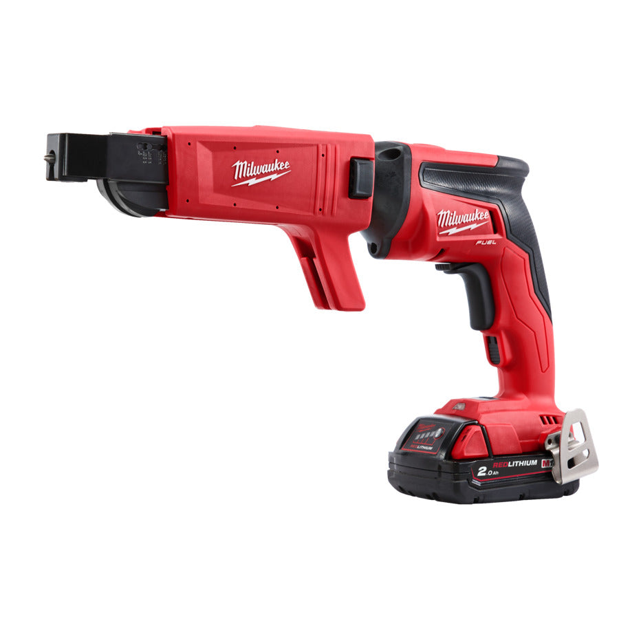 Milwaukee M18 FSGC-202X FUEL Akku-Trockenbauschrauber (mit Magazinvorsatz und Akku/Lader)