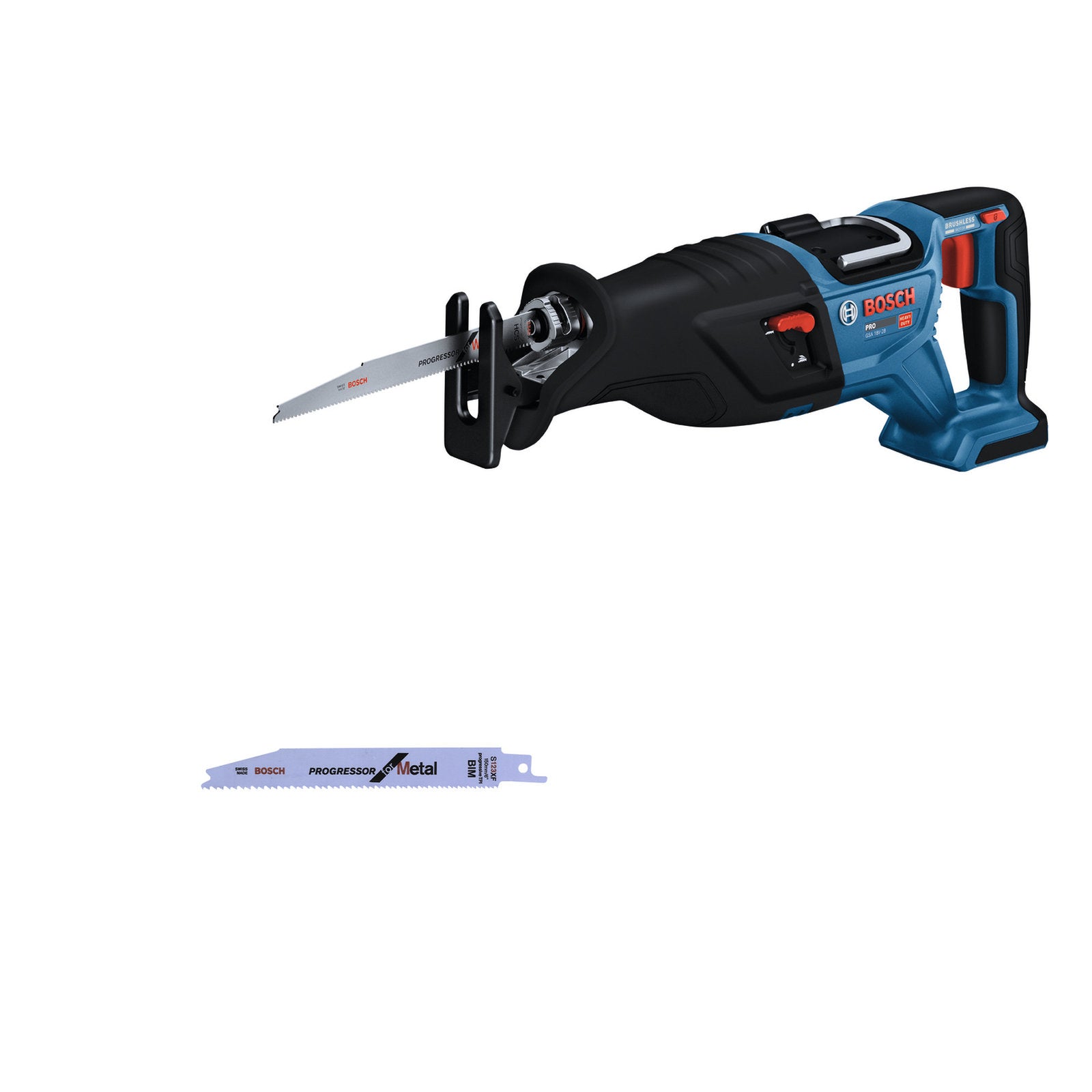 Bosch PRO GSA 18V-28 Akku-Säbelsäge (Schnitttiefe: Holz 230 mm, Metall 150 mm, Hublänge: 28 mm, ohne Akku im Karton)
