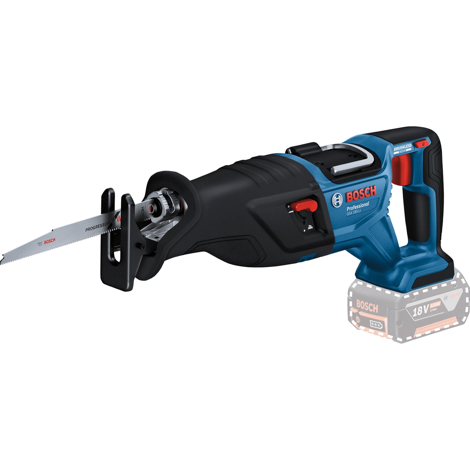Bosch PRO GSA 18V-28 Akku-Säbelsäge (Schnitttiefe: Holz 230 mm, Metall 150 mm, Hublänge: 28 mm, ohne Akku im Karton)