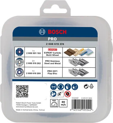 Bosch PRO Trennscheiben X-Lock Set (5 tlg. 125 x 1 x 22,23 mm in Kunststoffbox)