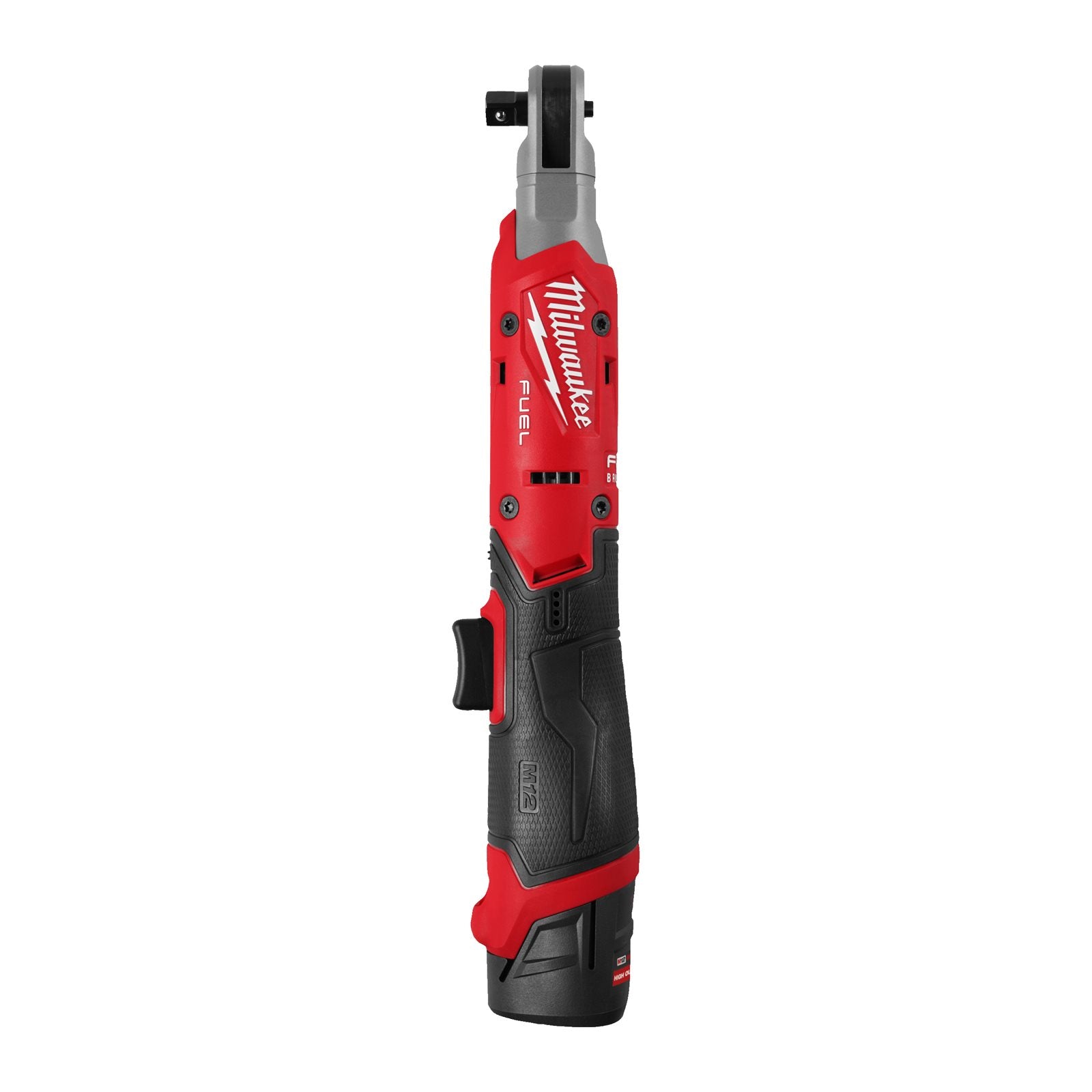 Milwaukee Akku-Ratsche M12 FIR38G2-252B (Aufnahme: 3/8"-Vierkant, Drehmoment: 95 Nm, Drehzahl: 0-400 U/min, inkl. 2 x 2,5 Ah Akku in Tasche)