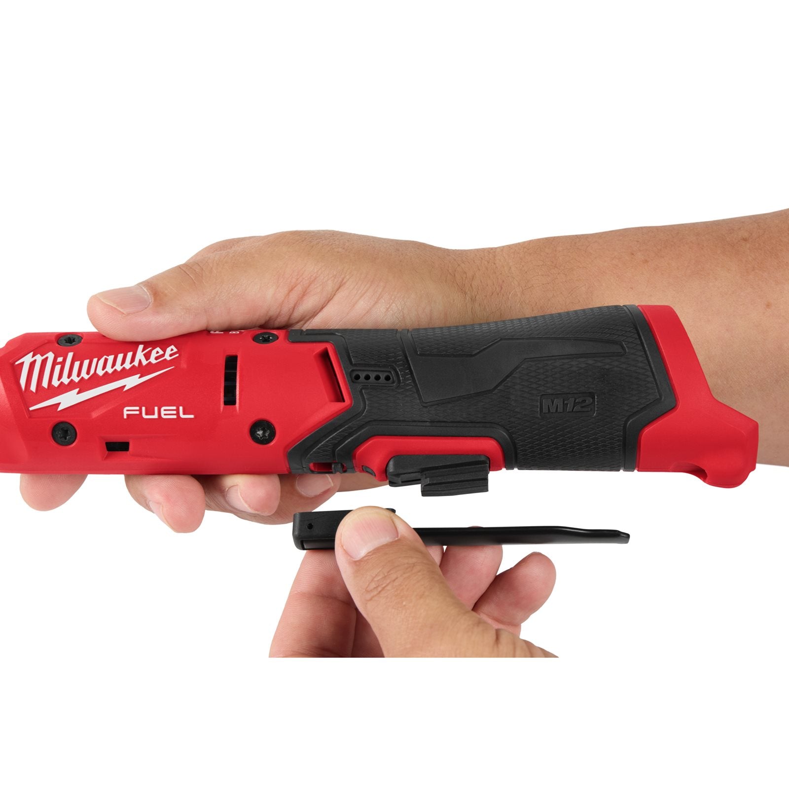 Milwaukee Akku-Ratsche M12 FIR38G2-252B (Aufnahme: 3/8"-Vierkant, Drehmoment: 95 Nm, Drehzahl: 0-400 U/min, inkl. 2 x 2,5 Ah Akku in Tasche)