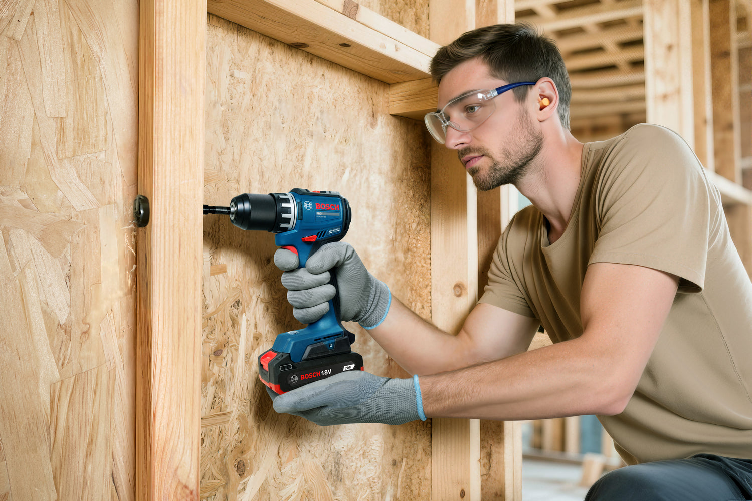 Bosch PRO Akku-Bohrschrauber GSR18V-52 (Max. Drehmoment: 70 Nm, Bohrfutter: 13 mm, Drehzahl: 500/1900 U/min, ohne Akku in L-BOXX 136)