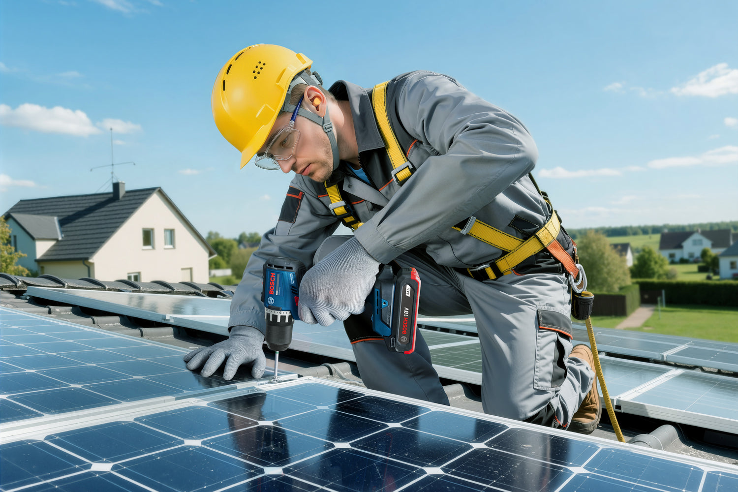 Bosch PRO Akku-Bohrschrauber GSR18V-52 (Max. Drehmoment: 70 Nm, Bohrfutter: 13 mm, Drehzahl: 500/1900 U/min, mit 2 x EXBA18V-40 Akku in L-BOXX 136)