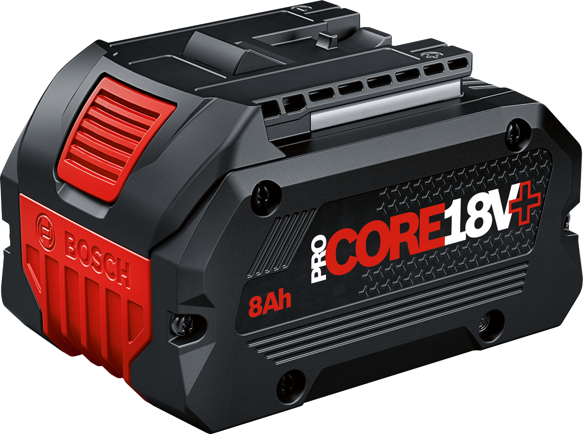 Bosch PRO Akku ProCORE18V+ 8.0 Ah (18,0 V / 8,0 Ah, bis 2000 W max. Leistung, Tabless-Zellen, AMPShare Akkupack)