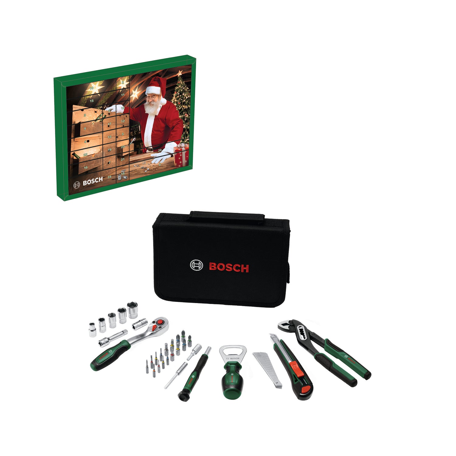 Bosch DIY Adventskalender 2026 (44-tlg. Set inkl. Tasche)