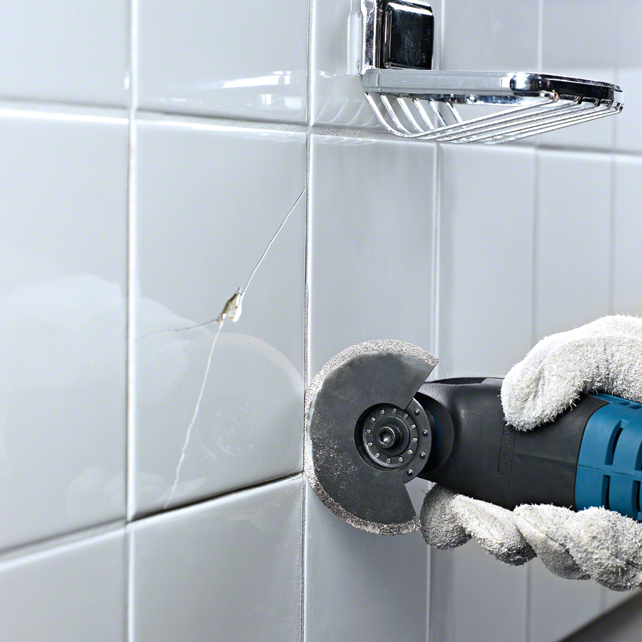 Bosch EXPERT Segmentsägeblatt ACZ 85 RD4 (Starlock, Grout, Diamond, für Mörtel, weiche Fliesen, 85 mm)