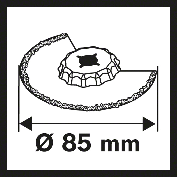Bosch EXPERT Segmentsägeblatt ACZ 85 RD4 (Starlock, Grout, Diamond, für Mörtel, weiche Fliesen, 85 mm)