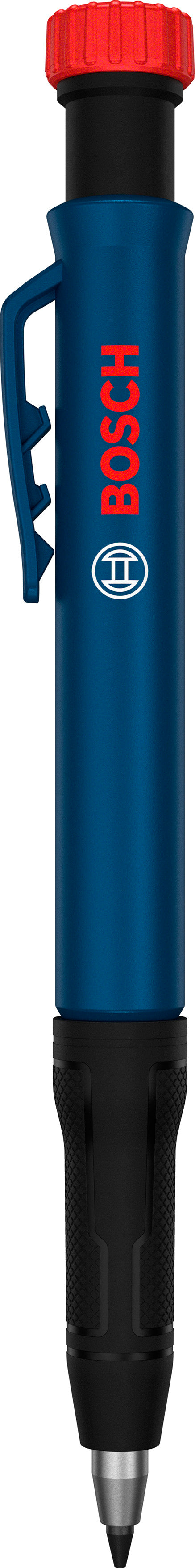 Bosch Tieflochmarker Bleistift mit integriertem Spitzer, inkl. einer HB Graphit-Mine 2,8 x 120 mm