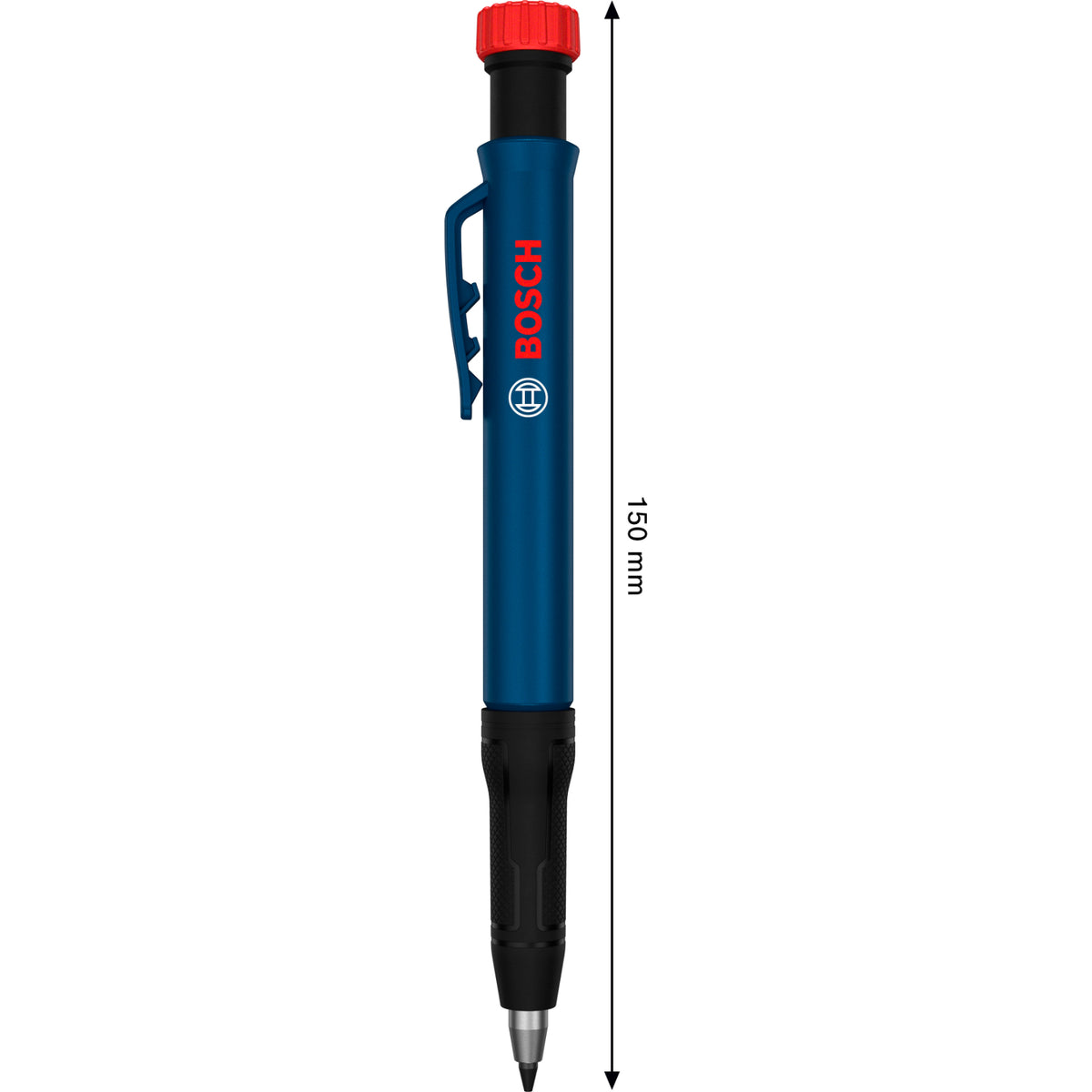 Bosch Tieflochmarker Bleistift mit integriertem Spitzer, inkl. einer HB Graphit-Mine 2,8 x 120 mm