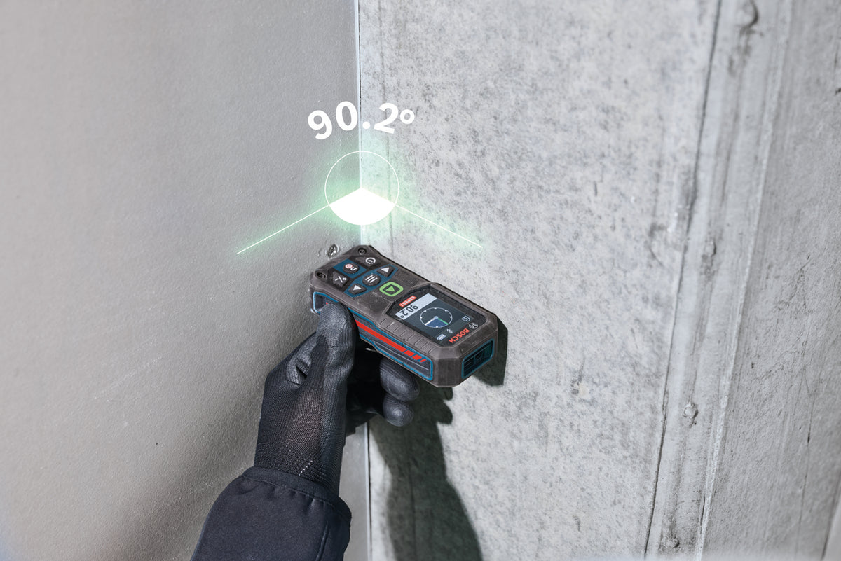 Bosch EXPERT EXLM100-39CG Laser-Entfernungsmesser bis 100 m (inkl. Akku, USB-C Kabel, Trageschlaufe, Tasche)