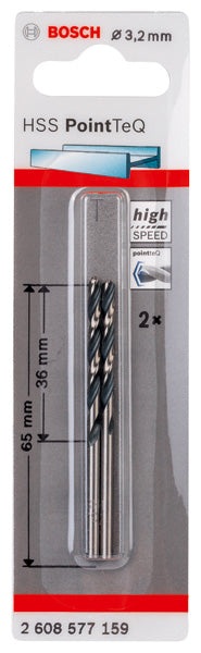 Bosch PointTeQ Metallbohrer HSS DIN 338  Ø 3.2 x 36 x 65 mm