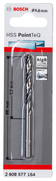 Bosch PointTeQ Metallbohrer HSS DIN 338  Ø 4.8 x 52 x 86 mm