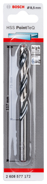 Bosch PointTeQ Metallbohrer HSS DIN 338  Ø 8.5 x 75 x 117 mm