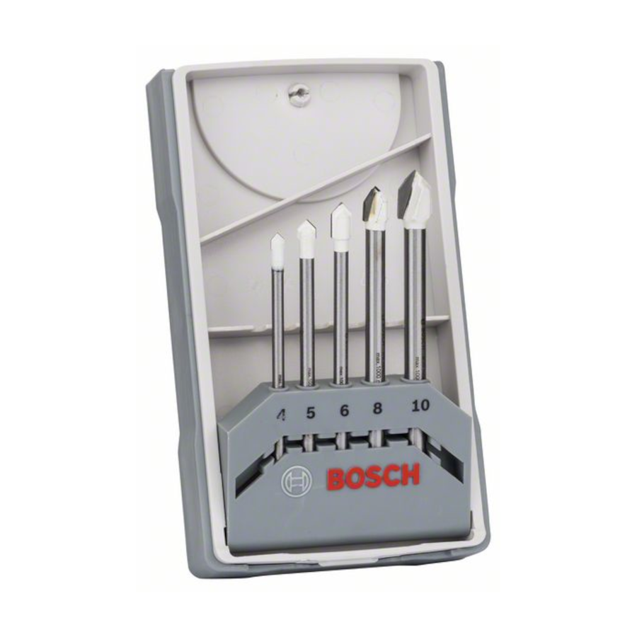 Bosch CYL-9 Ceramic Fliesenbohrer-Set zum bohren in weichen bis mittelharten Fliesen Ø 4/5/6/8/10 mm in Box