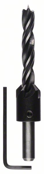 Bosch Professional Holzspiralbohrer mit Senker / Sechskant-Stiftschlüssel Ø 3 - 12 mm