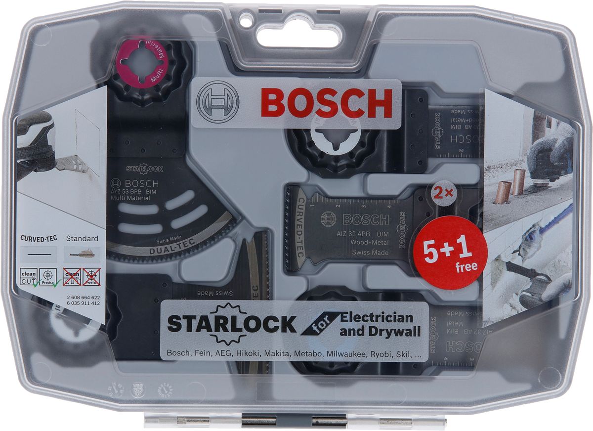 Bosch Starlock Set Best for Electrician für Elektriker und Trockenbauer AII / AIZ in Box 6tlg.