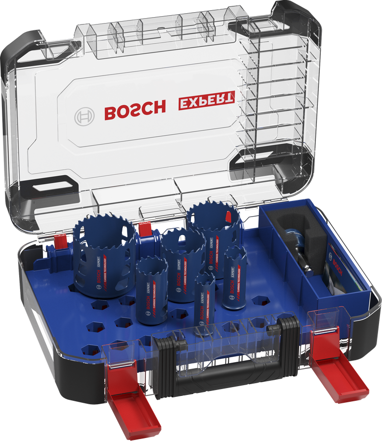 Bosch Expert Tough Material Lochsäge-Set Ø 22/25/35/51/60/68 mm in Box 9 tlg.