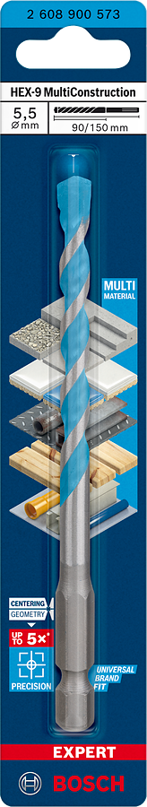 Bosch Professional Expert HEX-9 MultiConstruction Bohrer Ø 5.5x90x150 mm