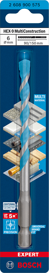 Bosch Professional Expert HEX-9 MultiConstruction Bohrer Ø 6x90x150 mm