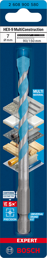 Bosch Professional Expert HEX-9 MultiConstruction Bohrer Ø 7x90x150 mm