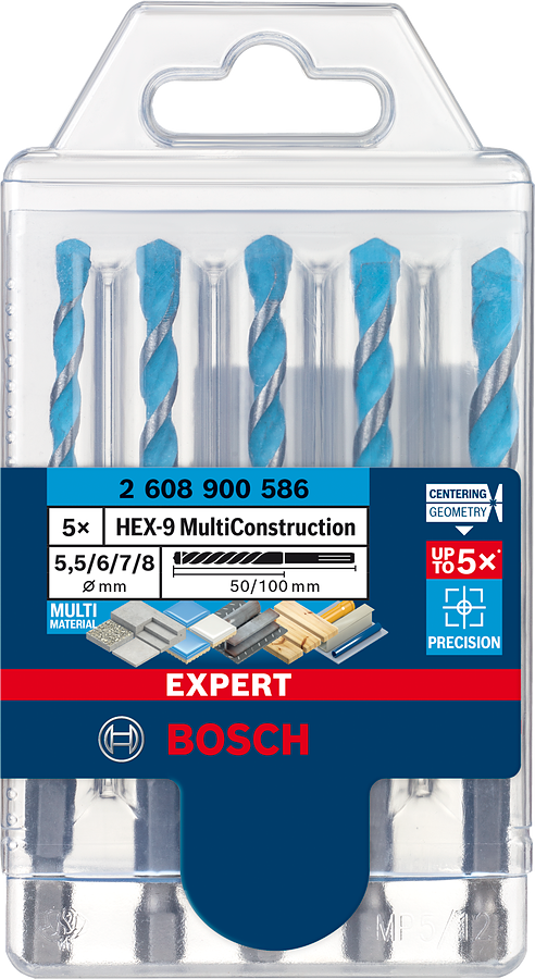Bosch Expert HEX-9 MultiConstruction Bohrer-Set Ø 5.5-8 mm