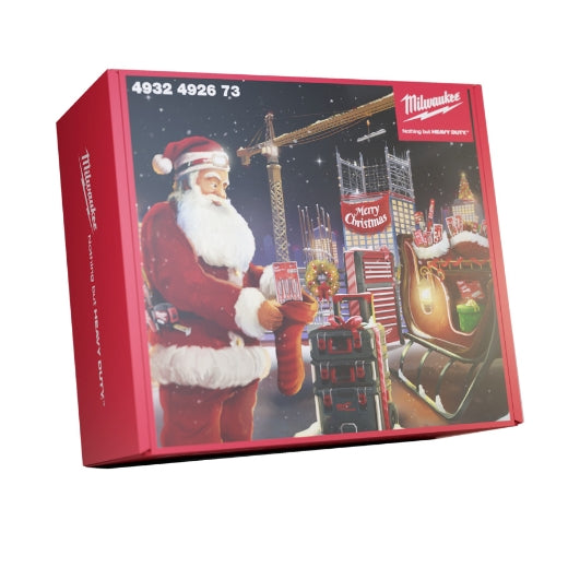 Milwaukee® Promo Weihnachtskalender Adventskalender mit 5 Türchen 23.5 x 20.5 x 10 cm 2023 29tlg.