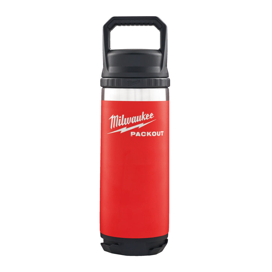 Milwaukee Packout Thermosflasche mit Schraubdeckel in rot oder schwarz und 530 ml / 700 ml / 1065 ml