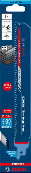 Bosch Expert Säbelsägeblatt S 1155 CHC Thick Tough Metal (2608900368)