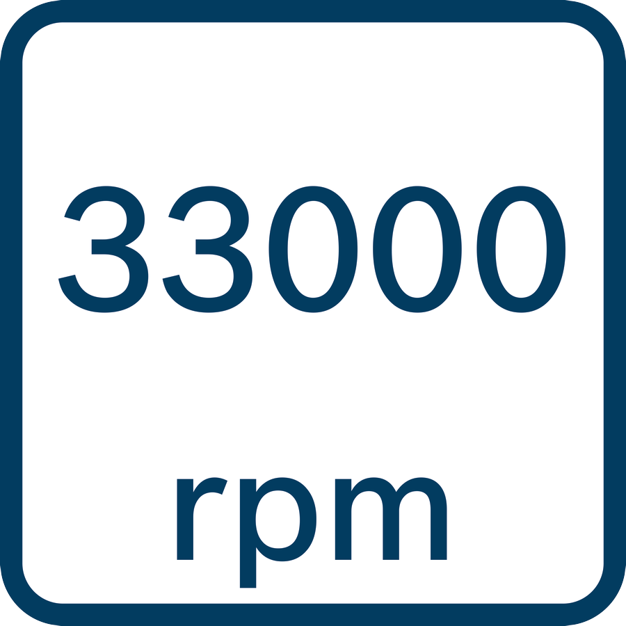 33.000 min-1 Leerlaufdrehzahl