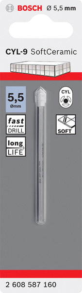 Bosch Professional CYL-9 Ceramic Fliesenbohrer 5.5x70 mm