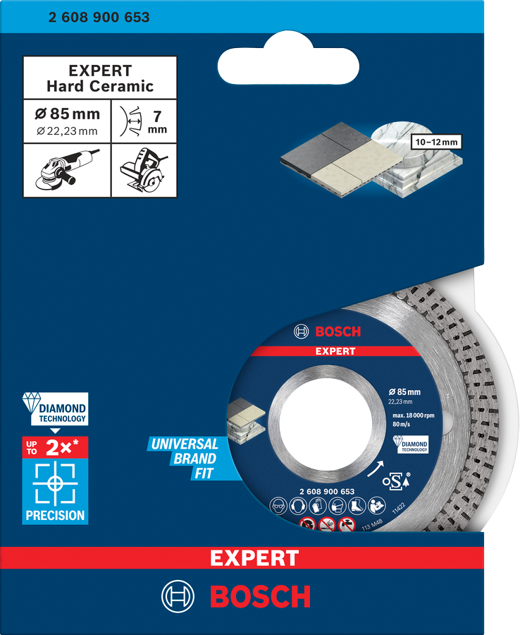 Bosch Expert Diamanttrennscheibe HardCeramic 85 x 22.23 x 1,6 x 7 mm (2608900653)