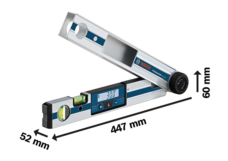 Bosch Professional GAM 220 Winkelmesser inkl. Batterie (0601076500)