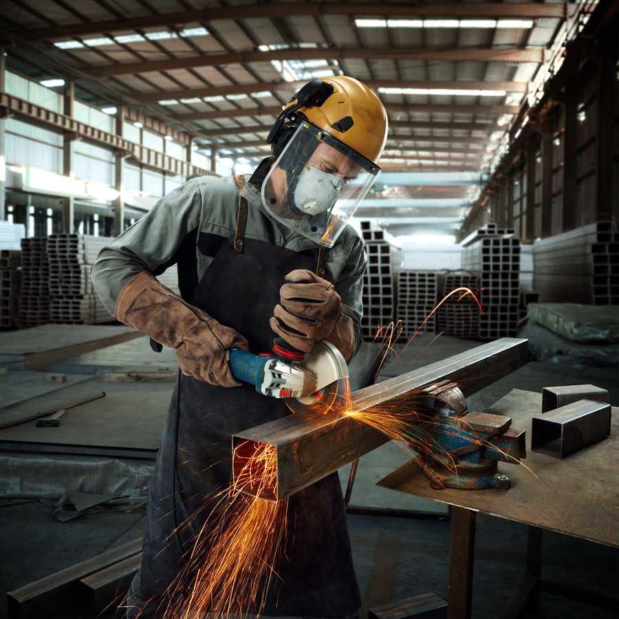 Bosch Professional GWS 12-125 S Winkelschleifer 1200 W 125 mm mit Schutzhaube (06013A6020)