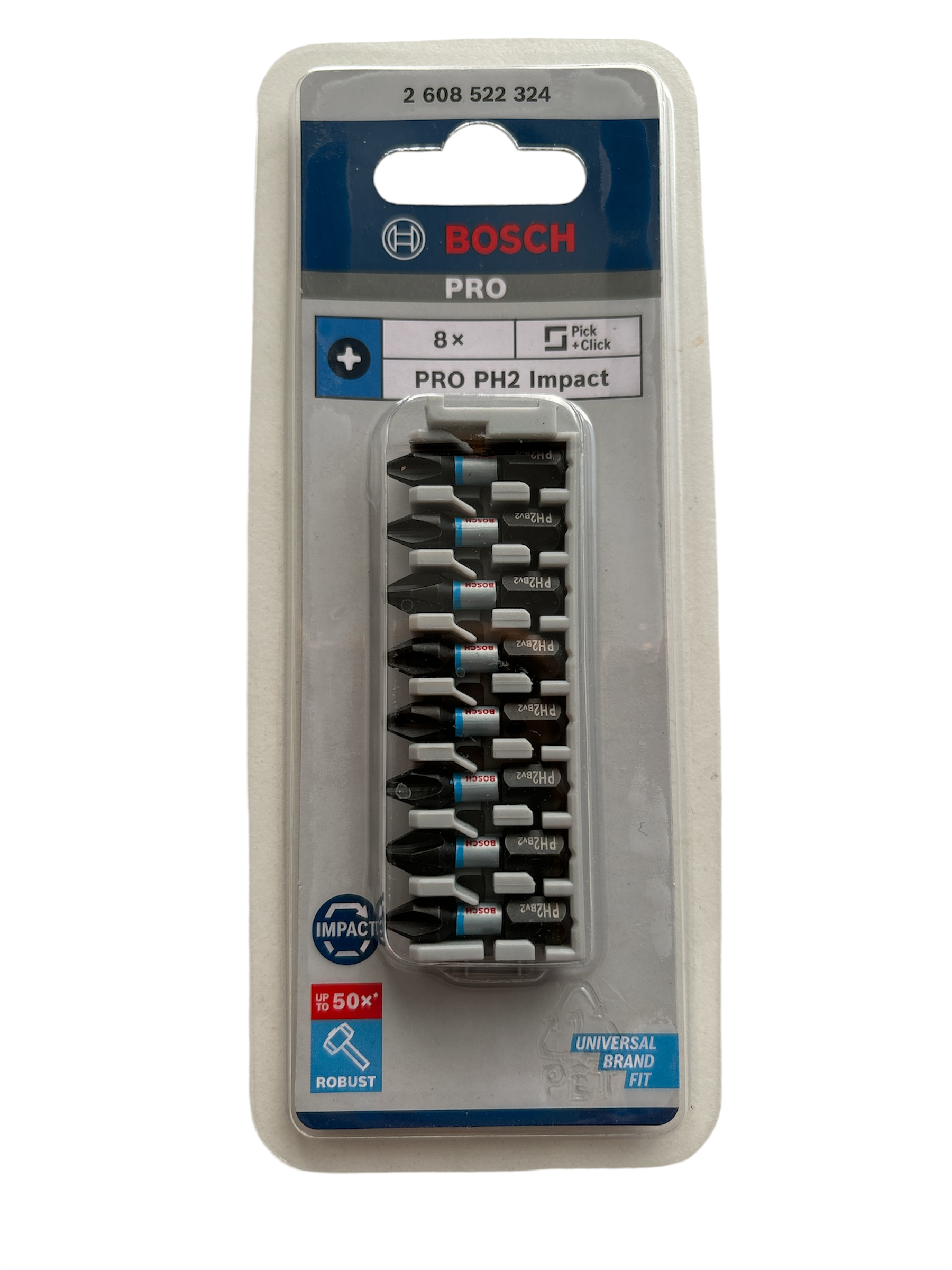 Bosch Impact Control Schrauberbit-Set PH2 8 tlg. (2608522324)